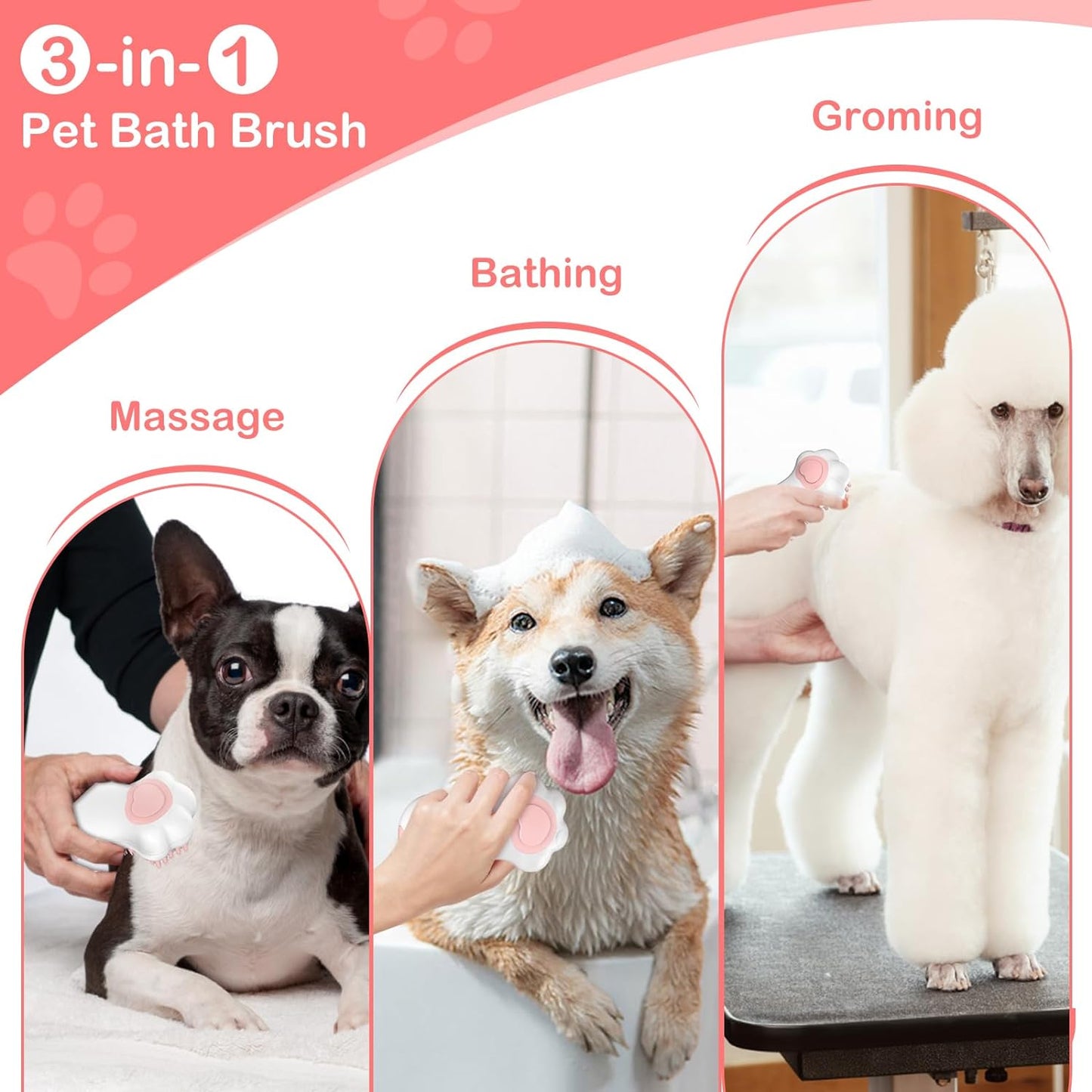 Cepillo de baño para perros y gatos