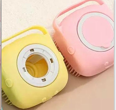 Cepillo de baño de silicona para perros y gatos