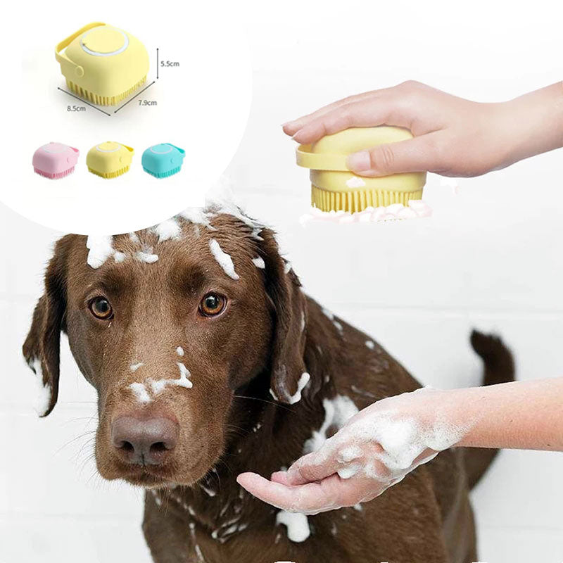 Cepillo de baño de silicona para perros y gatos