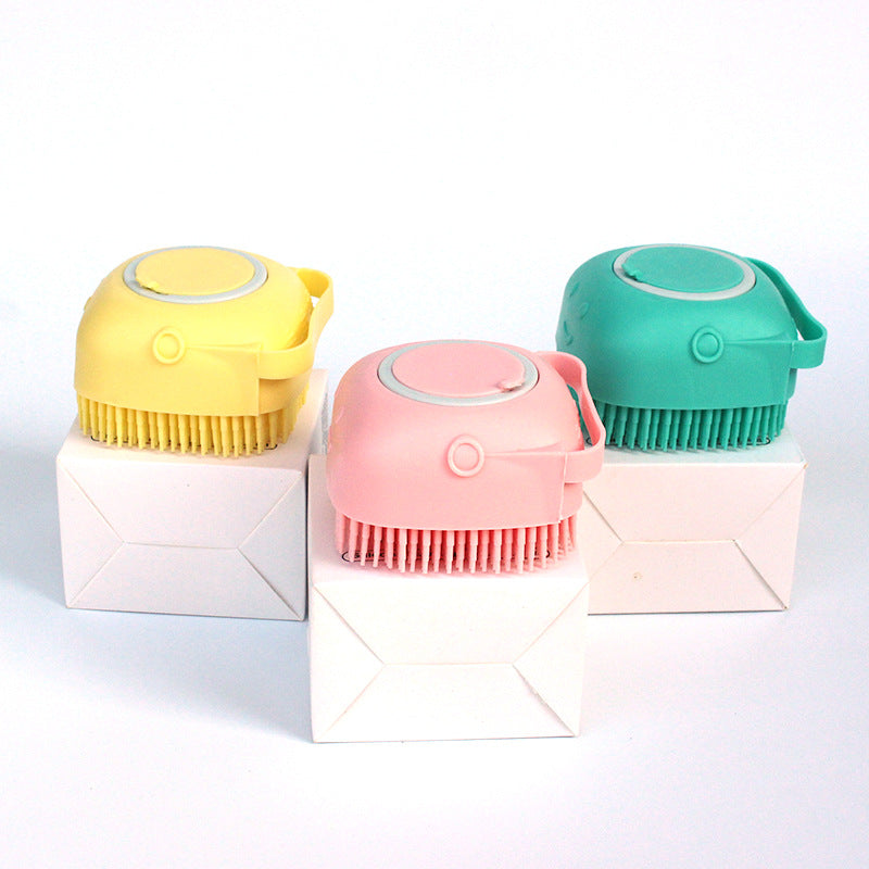 Cepillo de baño de silicona para perros y gatos