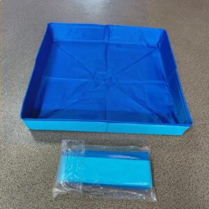 Piscina plegable para perros, arenero para gatos